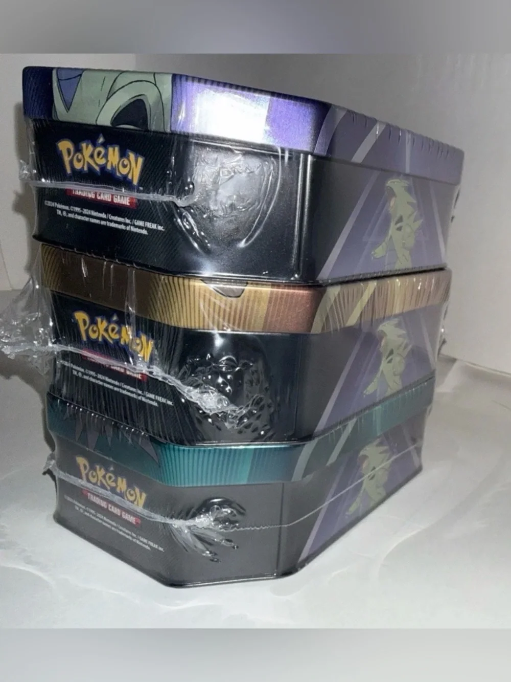Pokemon TCG Exclusive Triple Whammy Tin Set Collector Tins Set of 3 Sealed.